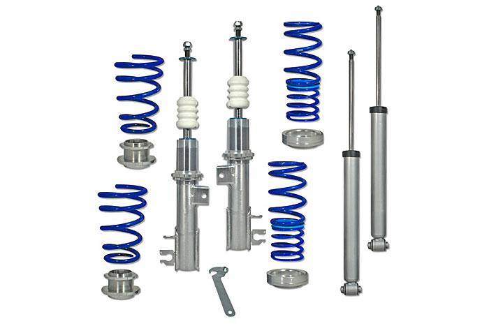 GF150135, Triple-S Schroefset, Opel Corsa D 1.0/ 1.2/ 1.4 16V D 07/2006-2014, 1000KG max vooraslast, Bij deze set zijn verkorte koppelstangen noodzakelijk, deze zijn los verkrijgbaar.